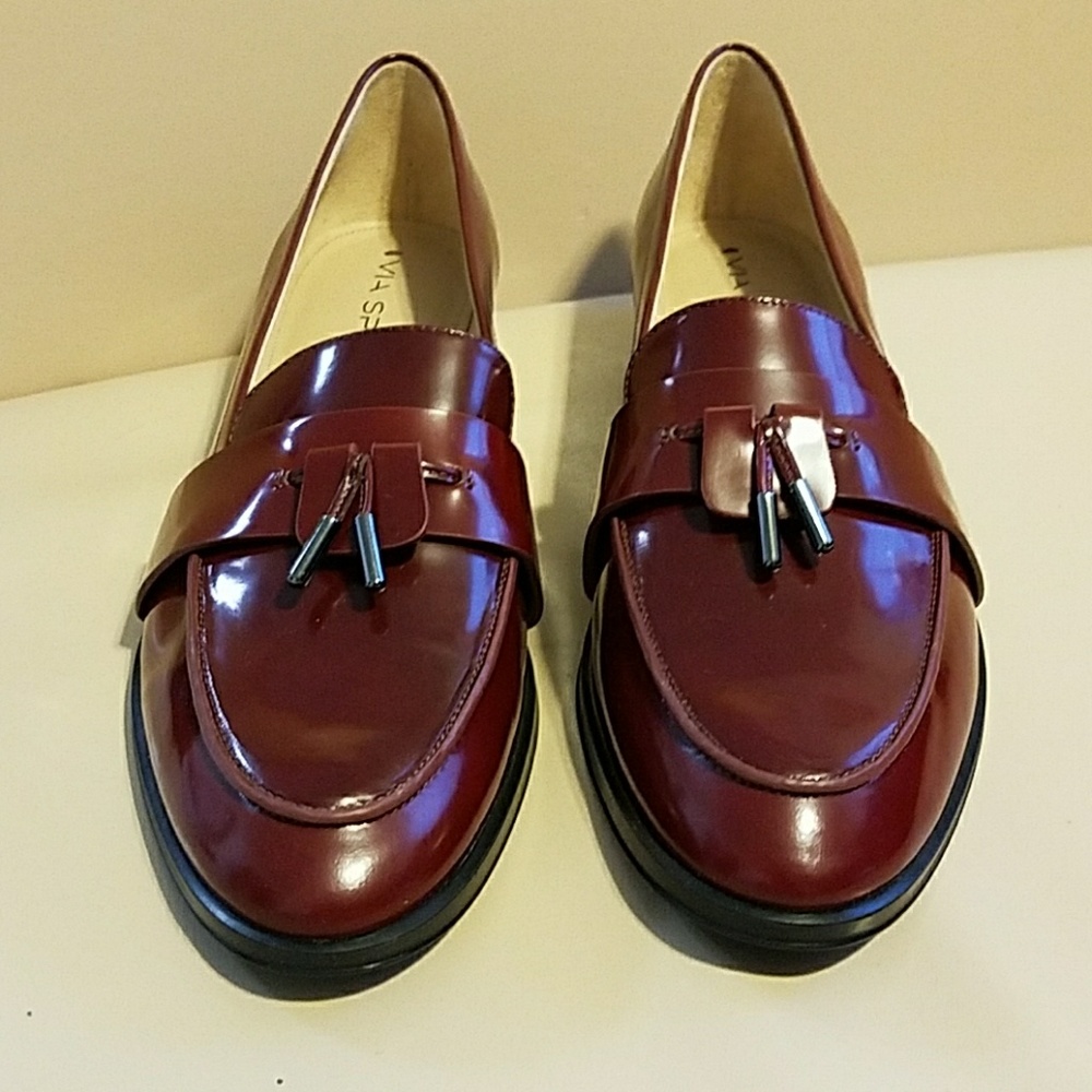 Via Spiga Patent Leather Tassel Loafers